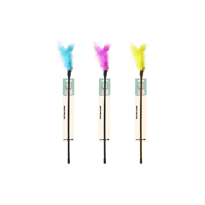 Varita para gato con pluma 30cm Color Aleatorio