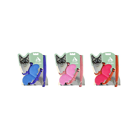 Set de arnés H harness con alas para gato 1.0cm Color Aleatorio