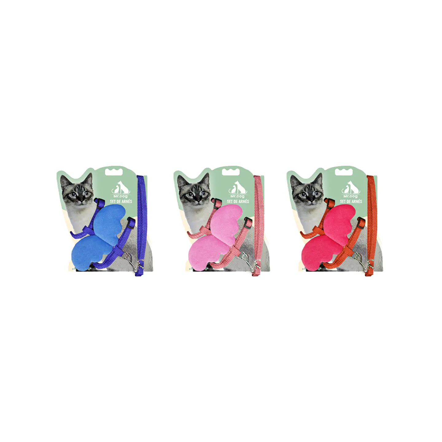 Set de arnés H harness con alas para gato 1.0cm Color Aleatorio 1