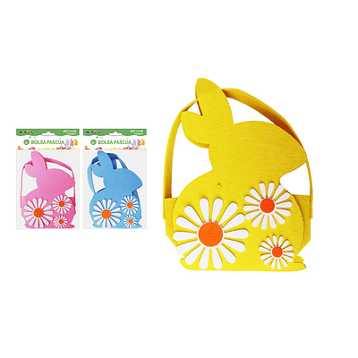 Canasta conejo tela Color Aleatorio 13*28cm