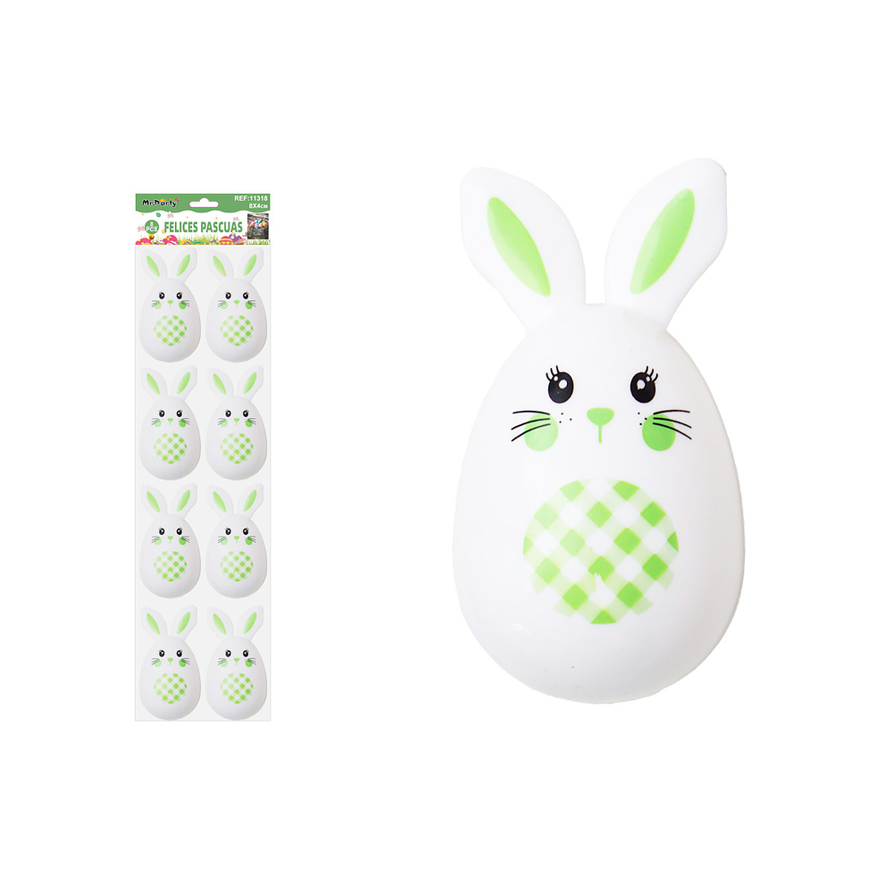 Huevitos con forma de conejo 4*6cm 8pcs
