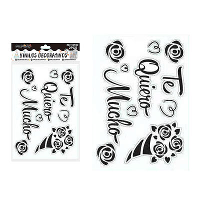 Sticker Te AMO para globo burbuja 2pcs