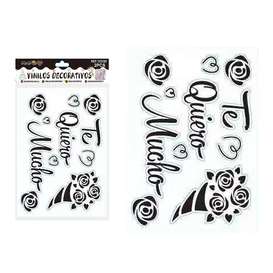 Sticker Te AMO para globo burbuja 2pcs 1