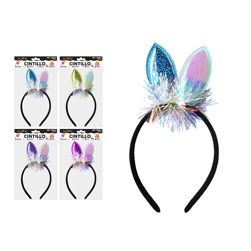 Cintillo de orejas de conejo Color Aleatorio