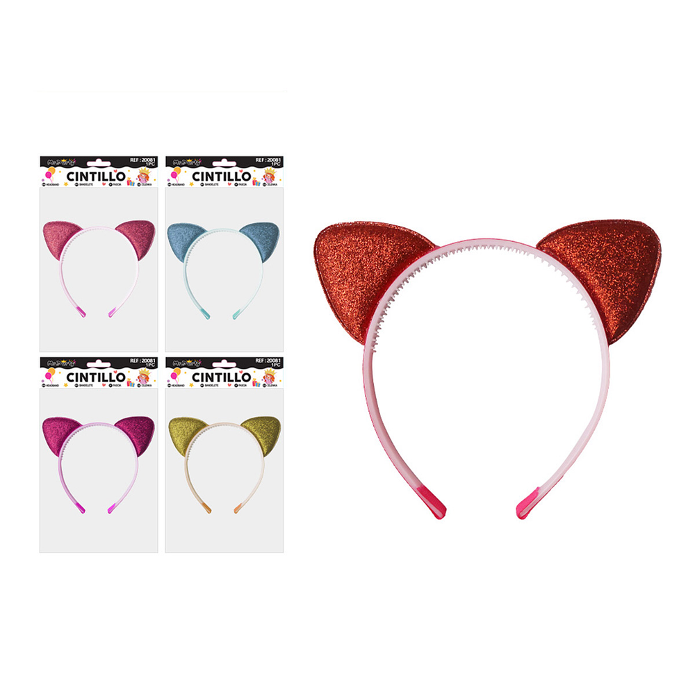 Cintillo de orejas de gato Color Aleatorio