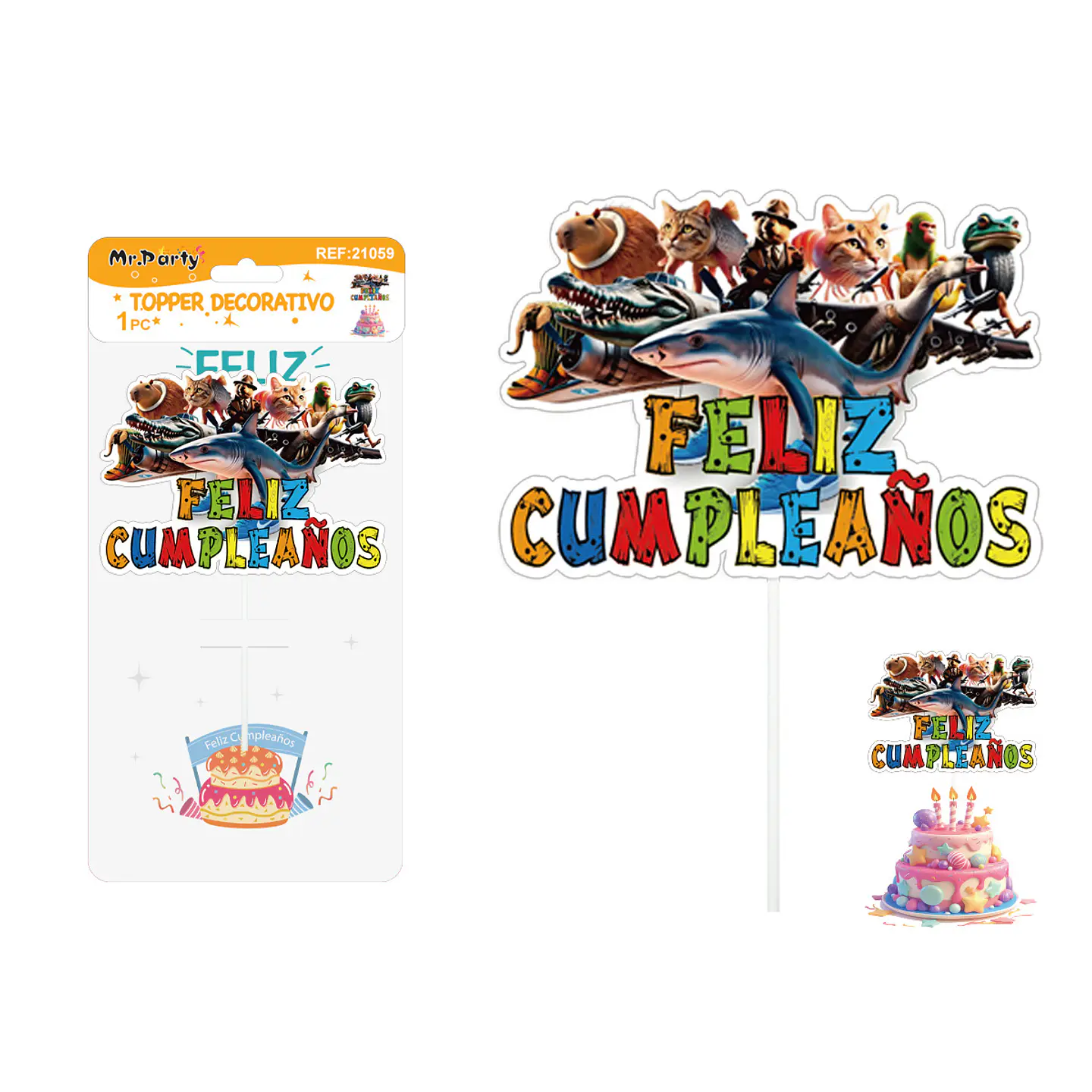 Cake Topper Brainrot 15*10.6cm 1