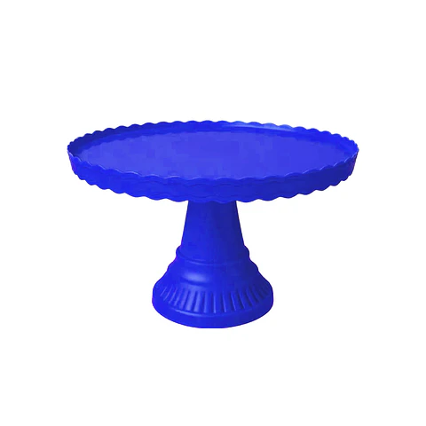 Soporte alto ondulado para torta color azul 200g 20*32.5cm