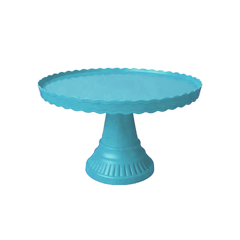 Soporte alto ondulado para torta color celeste 200g 20*32.5cm