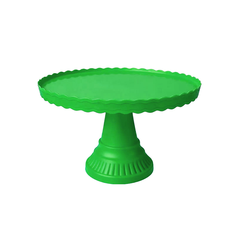 Soporte alto ondulado para torta color verde claro 200g 20*32.5cm