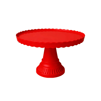 Soporte alto ondulado para torta color rojo intenso 200g 20*32.5cm