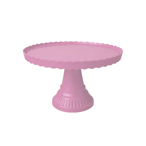 Soporte alto ondulado para torta color rosado claro 200g 20*32.5cm