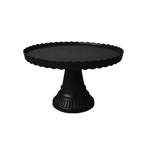 Soporte alto ondulado para torta color negro 200g 20*32.5cm