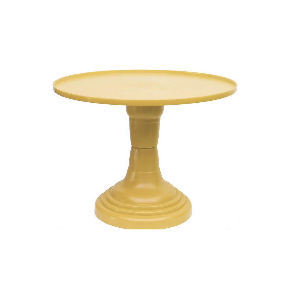Soporte plano ondulado para torta color amarillo brillante 200g 23*18cm