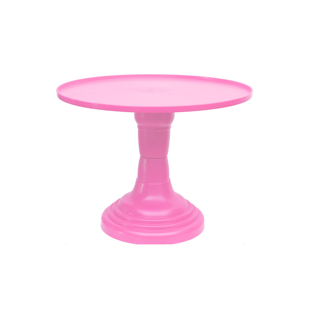 Soporte plano ondulado para torta color rosado fluorescente 200g 23*18cm