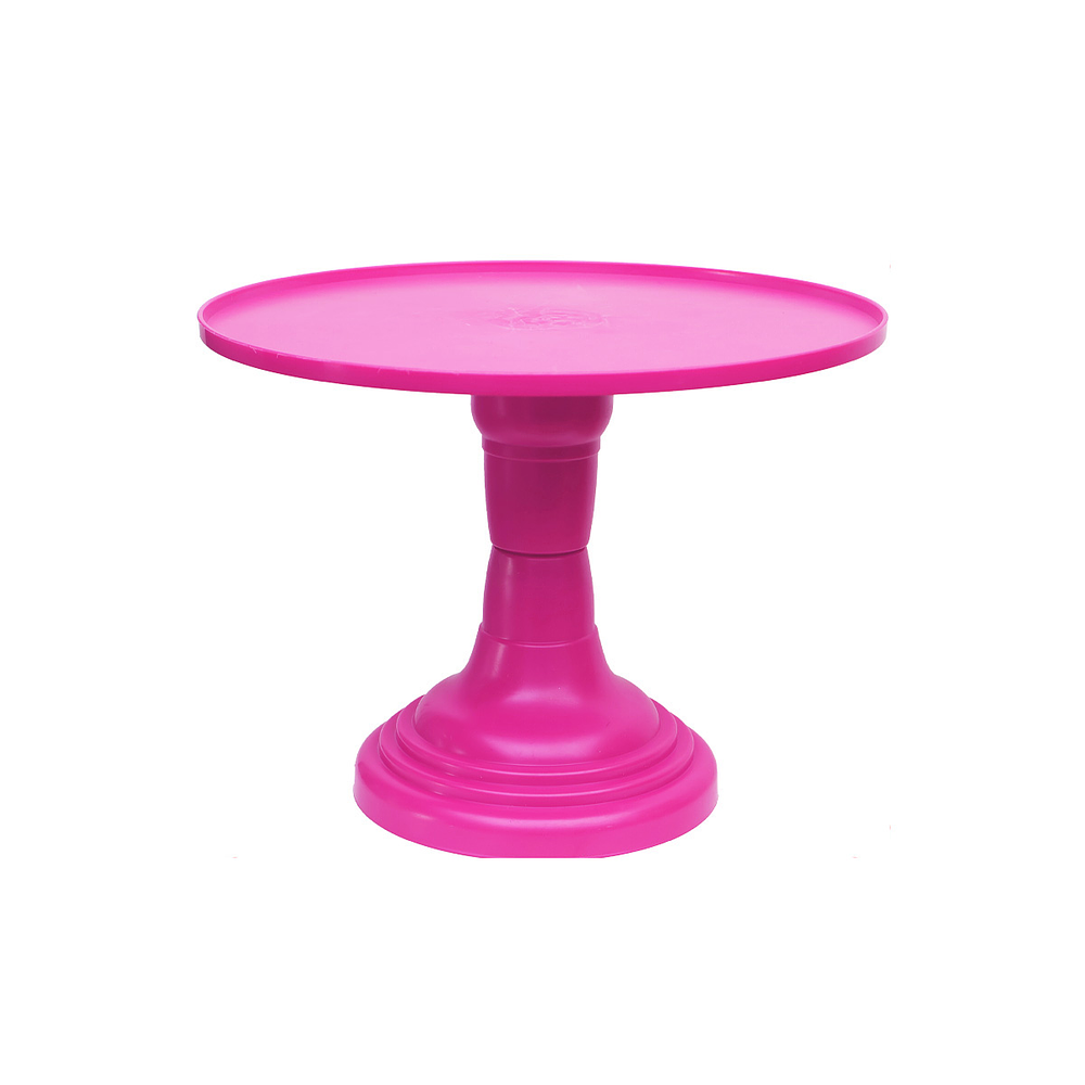 Soporte plano ondulado para torta color fucsia fluorescente 200g 23*18cm