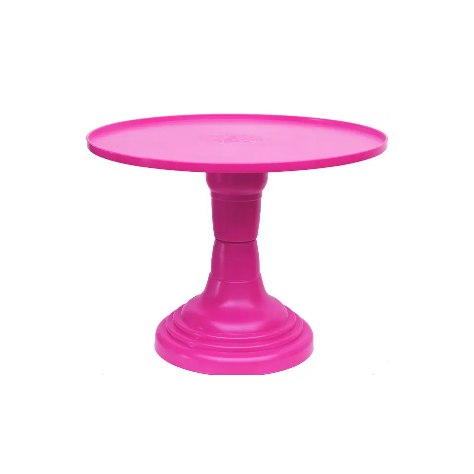 Soporte plano ondulado para torta color fucsia fluorescente 200g 23*18cm 1