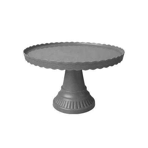 Soporte alto ondulado para torta color gris 200g 20*32.5cm