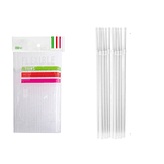 Bombillas de plásticas flexibles blanco 21cm 100pcs