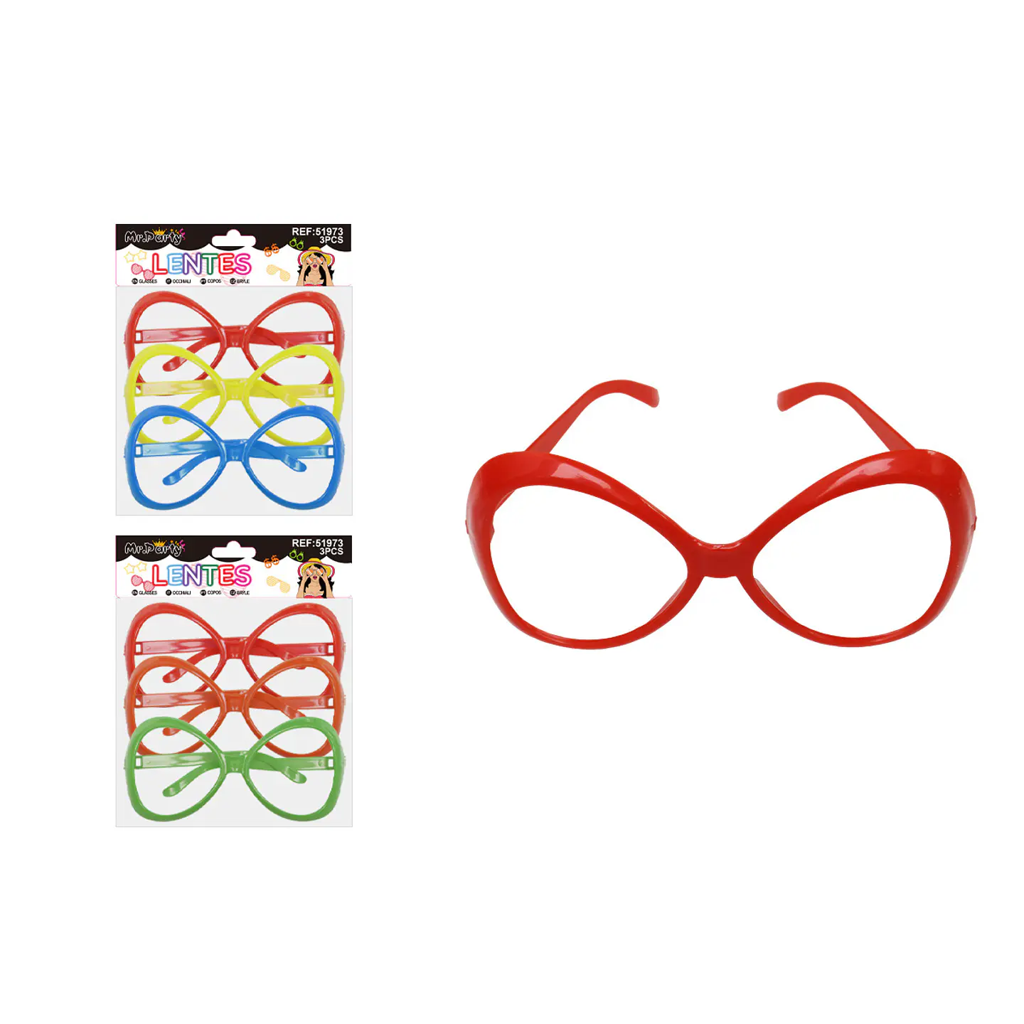 Montura de lentes sin lentes Color Aleatorio 3pcs 1