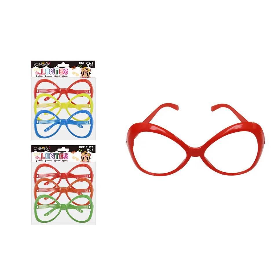 Montura de lentes sin lentes Color Aleatorio 3pcs 1