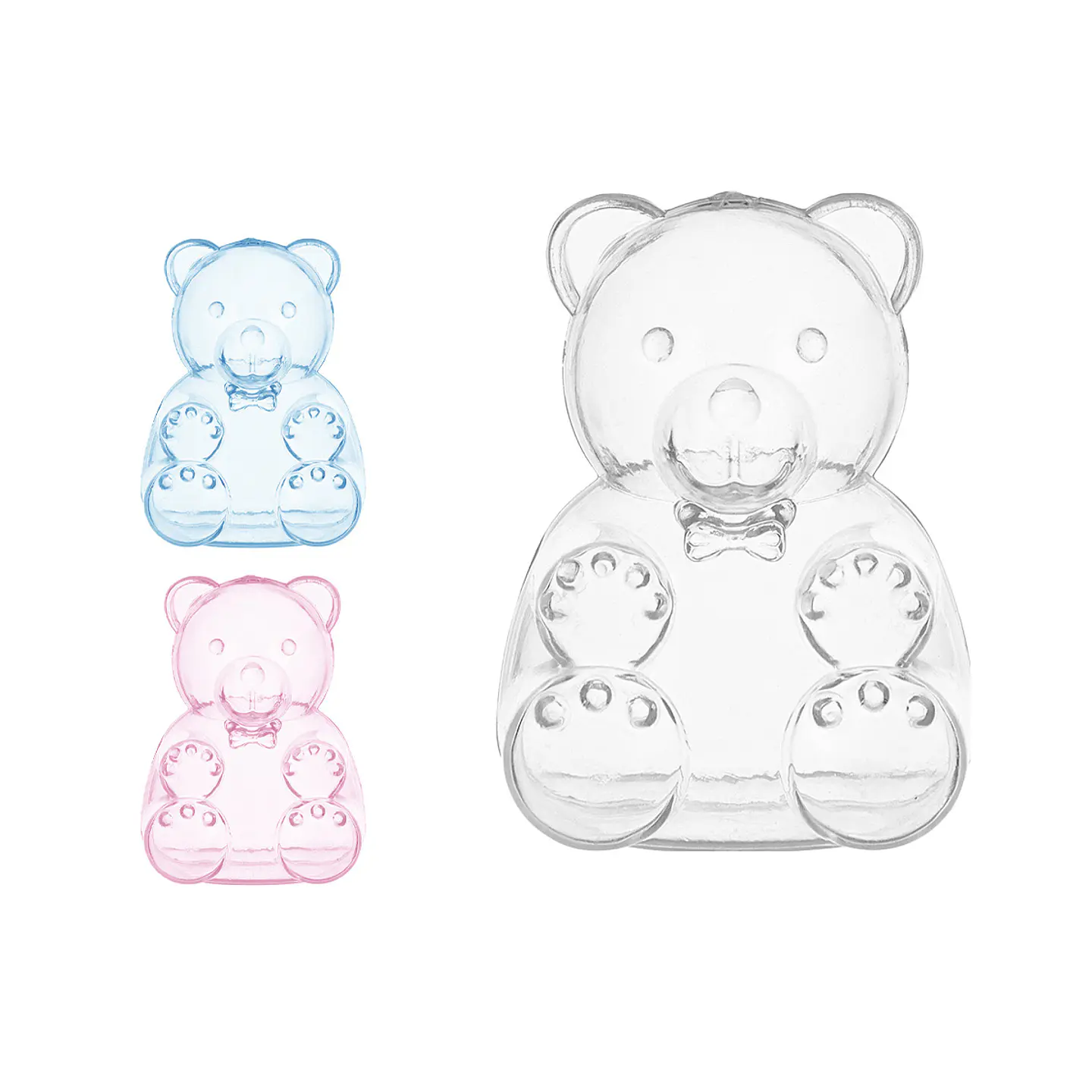 Caja plástica para dulces forma oso 5.3*7cm 6pcs Color Aleatorio 1