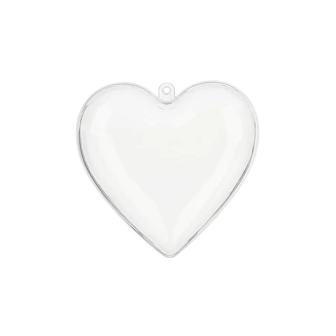 Esfera colgante corazón para regalo transparente 6*6*4cm 6pcs
