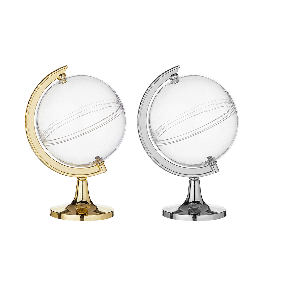 Caja plástica mini globo terráqueo para dulces 8*11.5cm 1pc Color Aleatorio