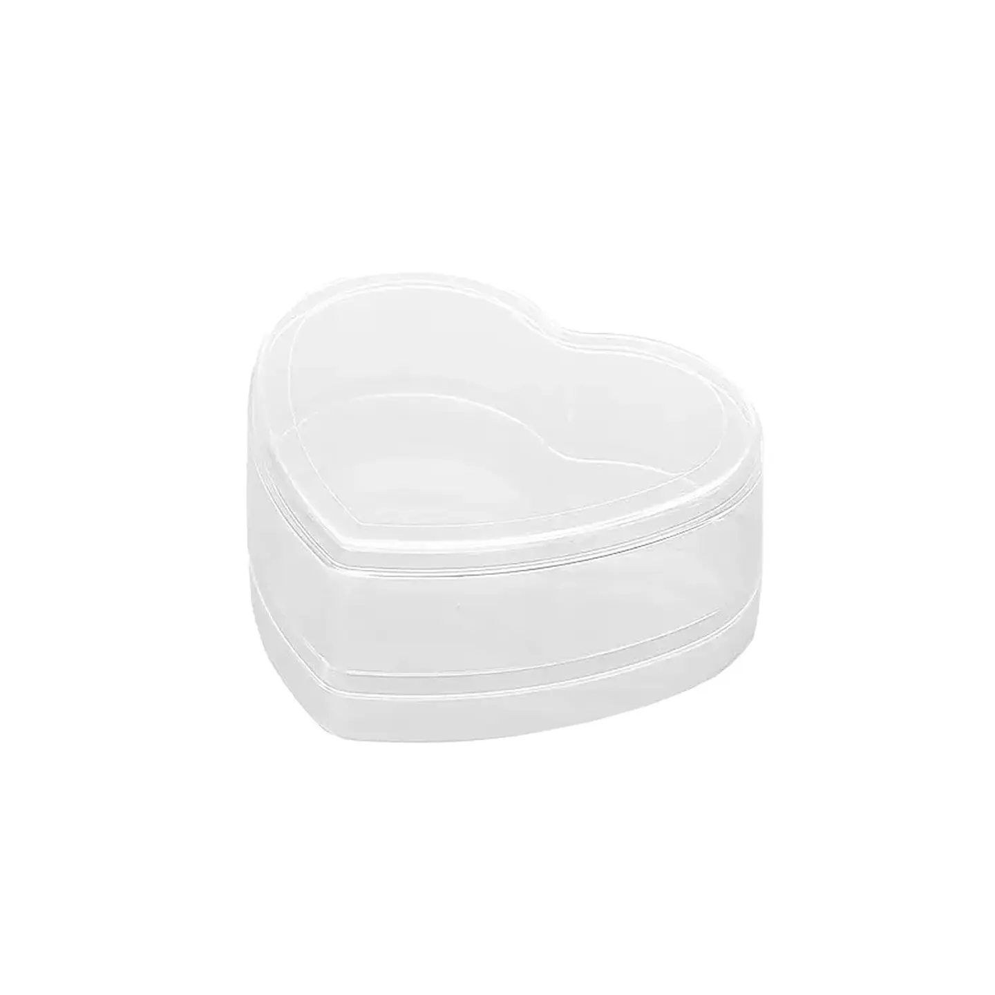 Caja corazón acrílica transparente 4*8.5cm 6pcs 1