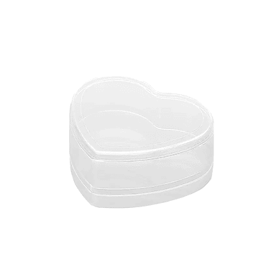 Caja corazón acrílica transparente 3*6.5cm 1pc