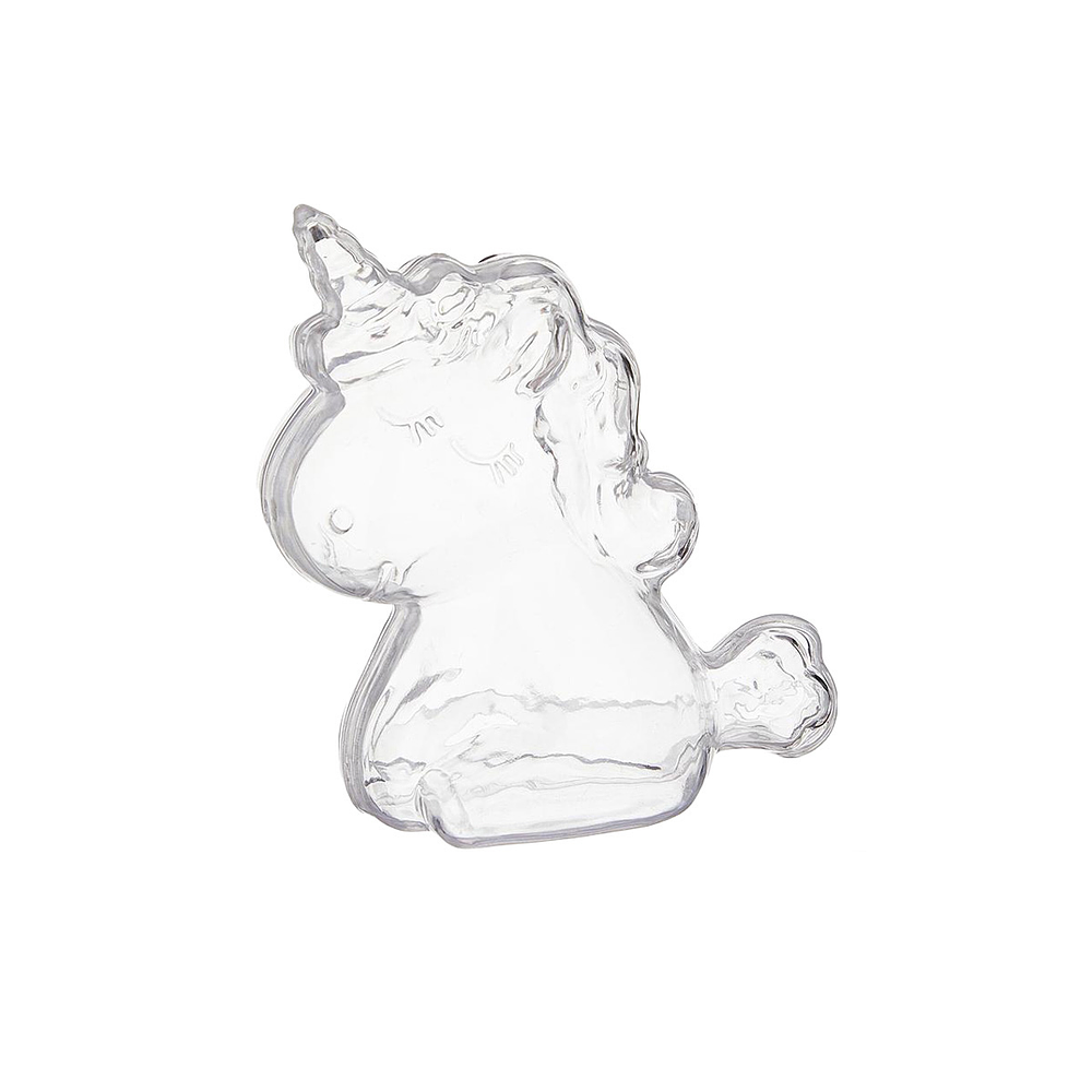 Caja plástica transparente unicornio 10*10.2cm 1pc