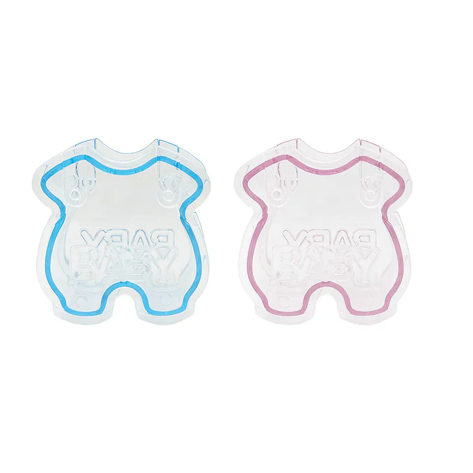 Caja plástica forma overol Baby 7.2*7.4cm 6pcs Color Aleatorio 1