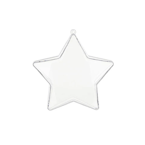 Esfera colgante estrella 10cm 6pcs