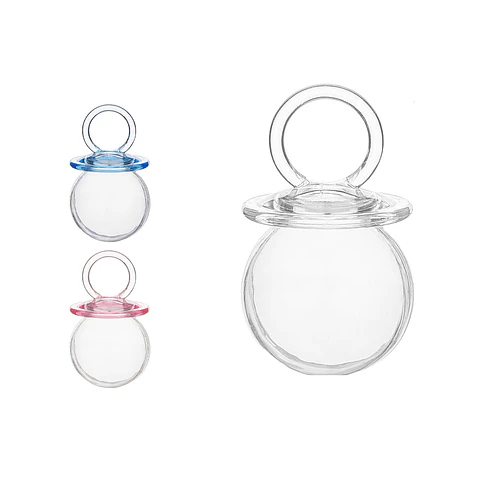 Caja dulcera forma chupete para recuerdo 5*8cm 6pcs Color Aleatorio