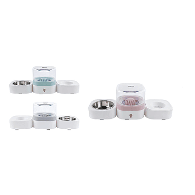 Bebedero y comedero doble cuenco 800g 48*16*17.5cm Color Aleatorio