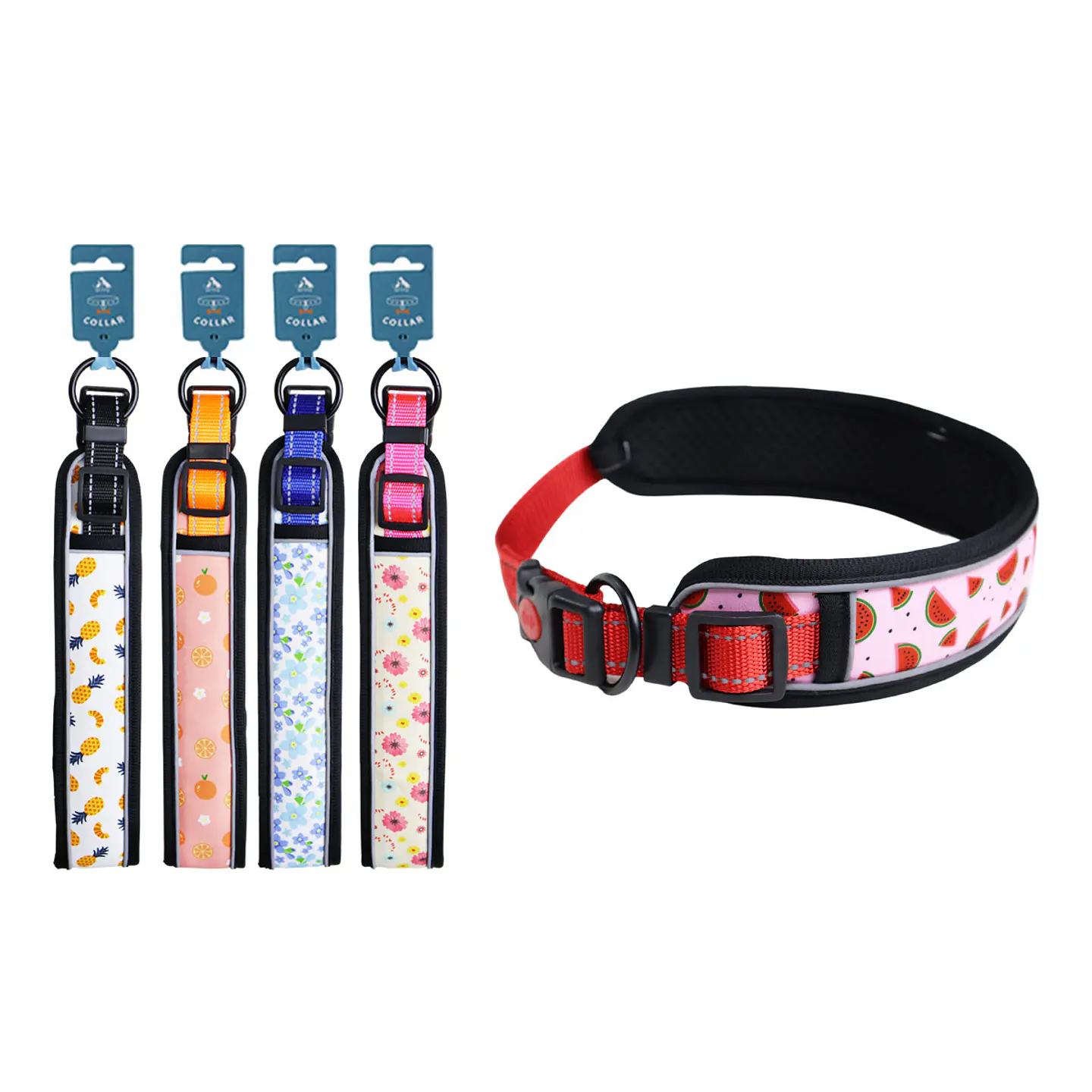Collar cómodo con estampado de frutas talla *L Diseño Aleatorio 1