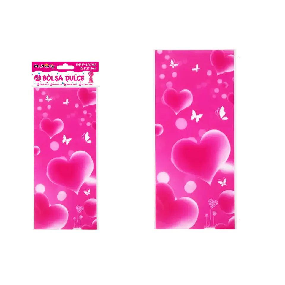 Bolsas de dulces serie corazón 12.5*27.5cm 12pcs 1