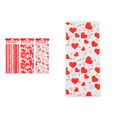 Bolsas de dulces serie corazón 12.5*27.5cm 12pcs