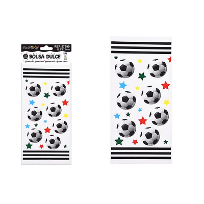 Bolsas de dulces fútbol 12.5*27.5cm 12pcs