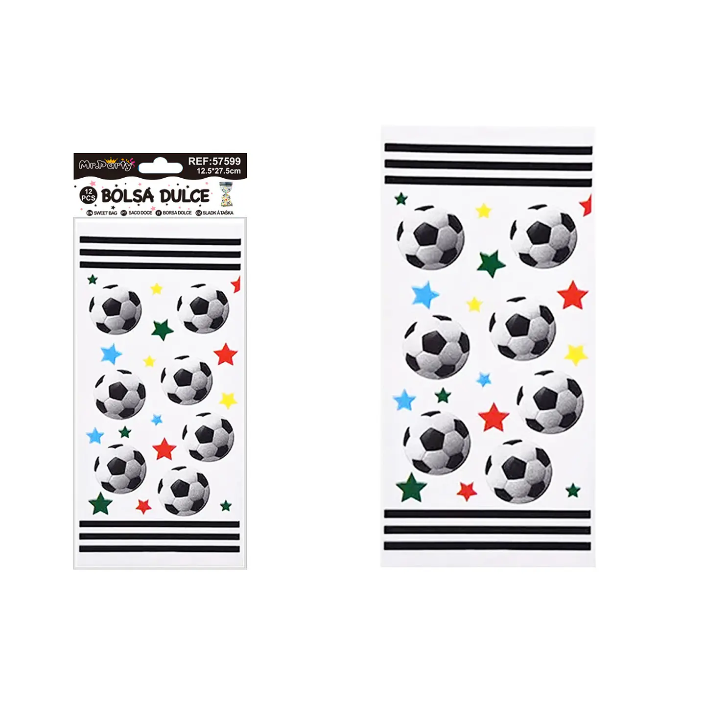 Bolsas de dulces fútbol 12.5*27.5cm 12pcs 1