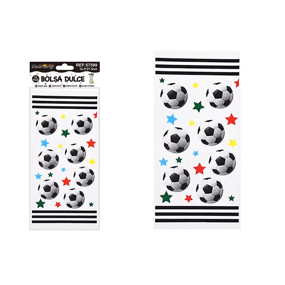 Bolsas de dulces fútbol 12.5*27.5cm 12pcs 1