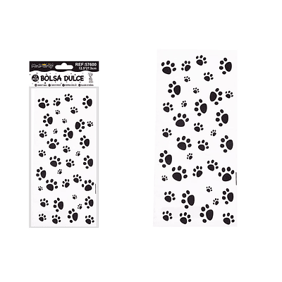 Bolsas de dulces huella de perro 12.5*27.5cm 12pcs
