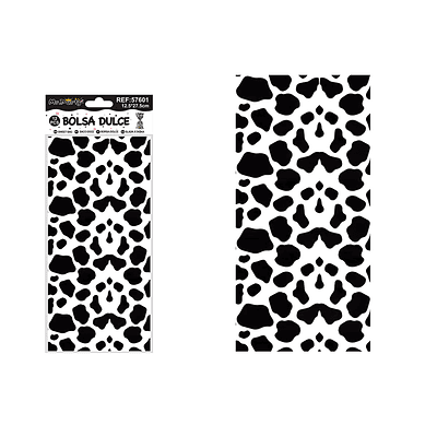 Bolsas de dulces estampado de vaca 12.5*27.5cm 12pcs