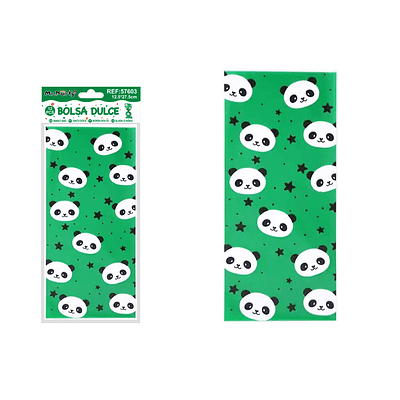 Bolsas de dulces panda 12.5*27.5cm 12pcs