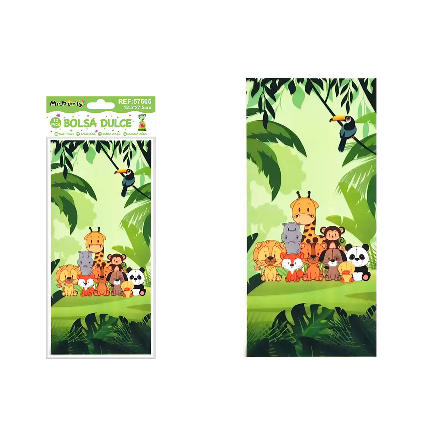 Bolsas de dulces animales 12.5*27.5cm 12pcs 1