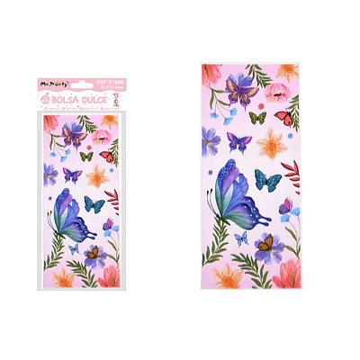 Bolsas de dulces mariposa 12.5*27.5cm 12pcs