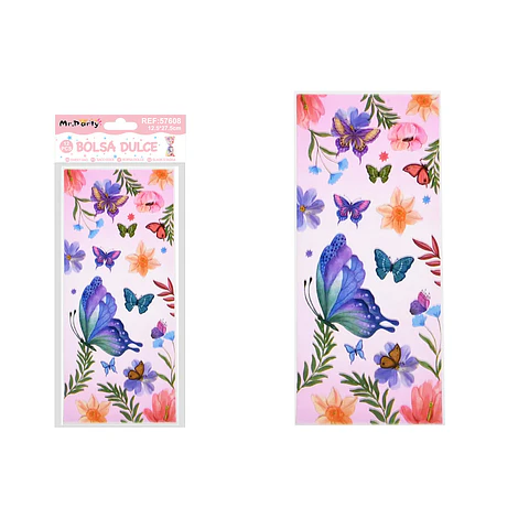 Bolsas de dulces mariposa 12.5*27.5cm 12pcs