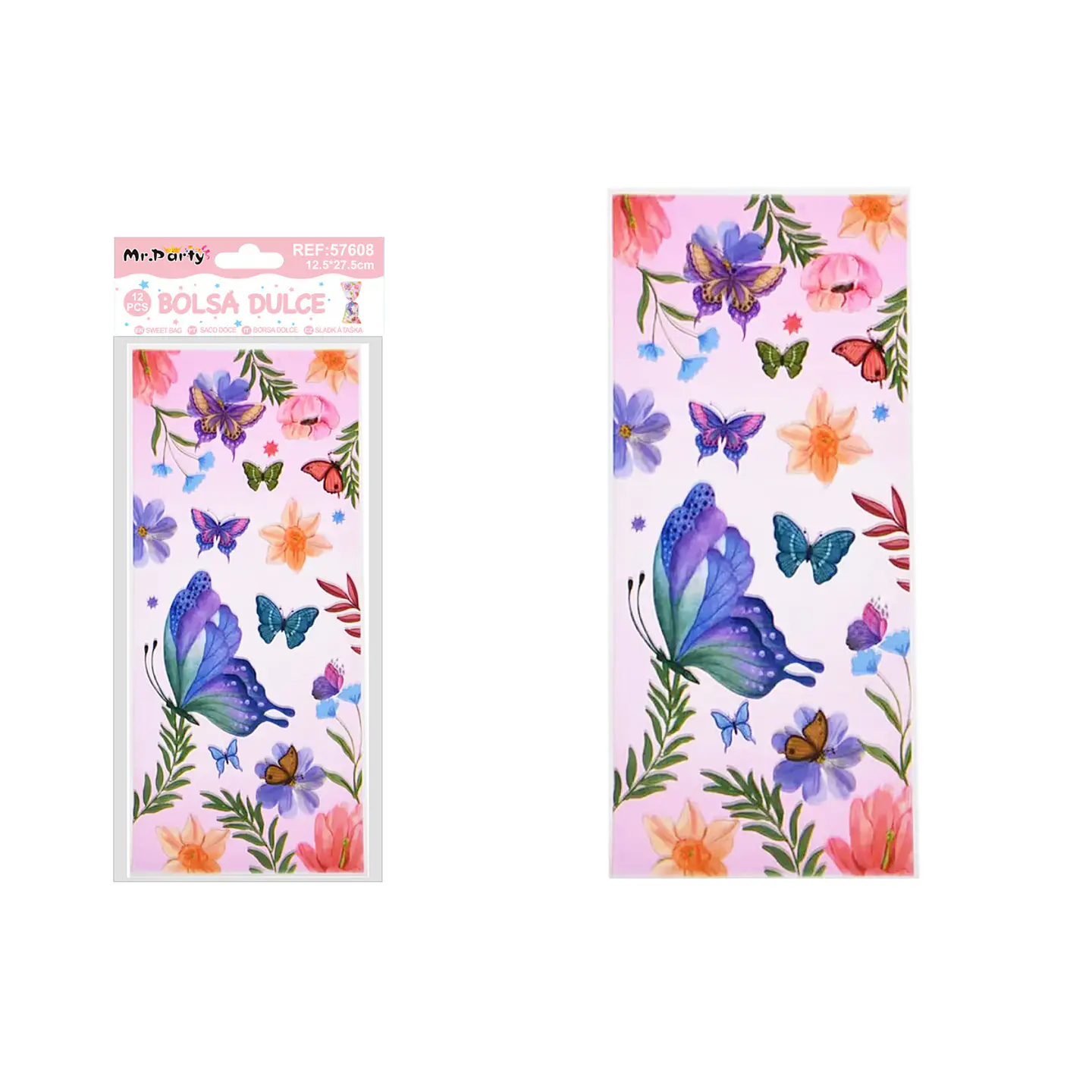 Bolsas de dulces mariposa 12.5*27.5cm 12pcs 1