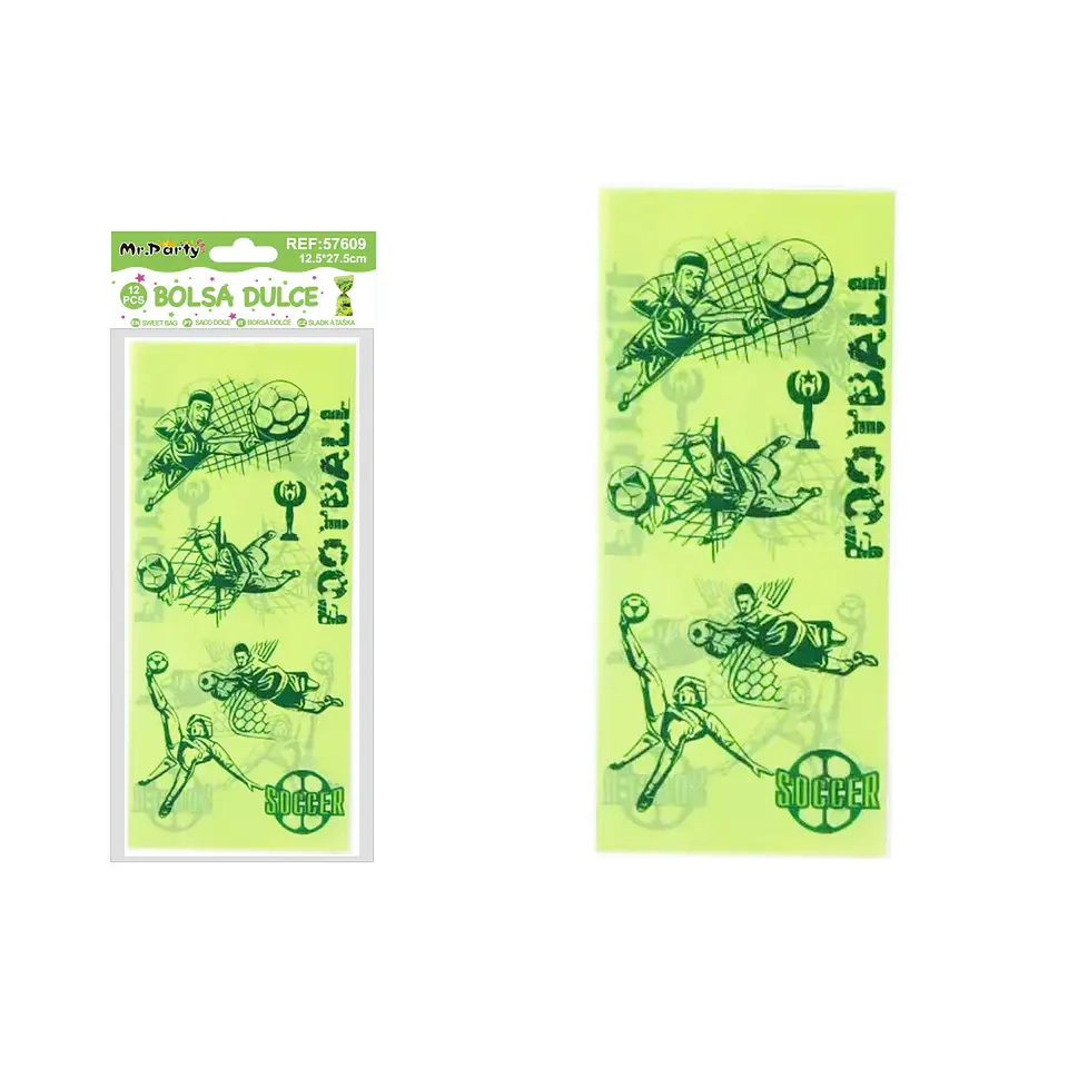 Bolsas de dulces fútbol 12.5*27.5cm 12pcs 1