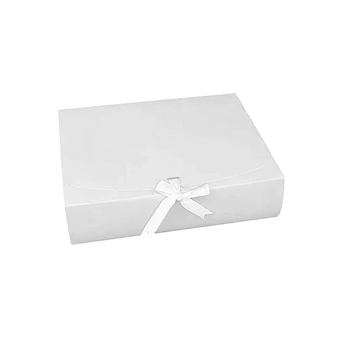 Caja de cartón plegable blanca con cinta S 11.5*11.5*5cm 6pcs