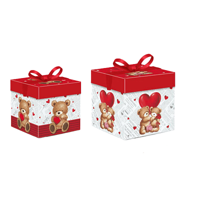 Caja de regalo cuadrada 22*22cm Diseño Aleatorio